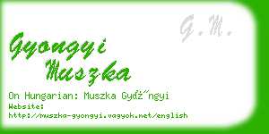 gyongyi muszka business card